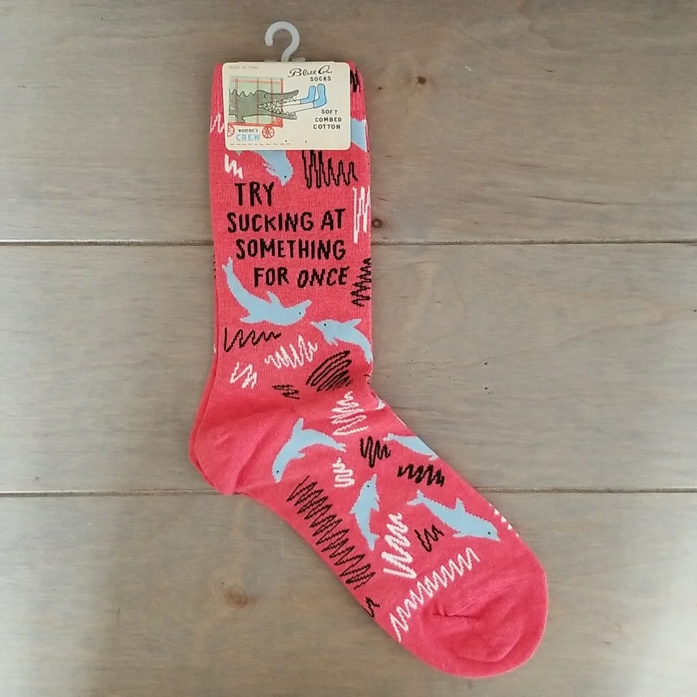 Try Sucking At Something For Once Socks by Blue Q